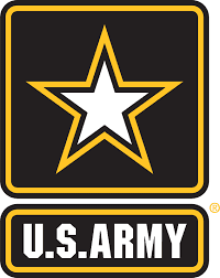 A u. S. Army logo with the words " us army ".